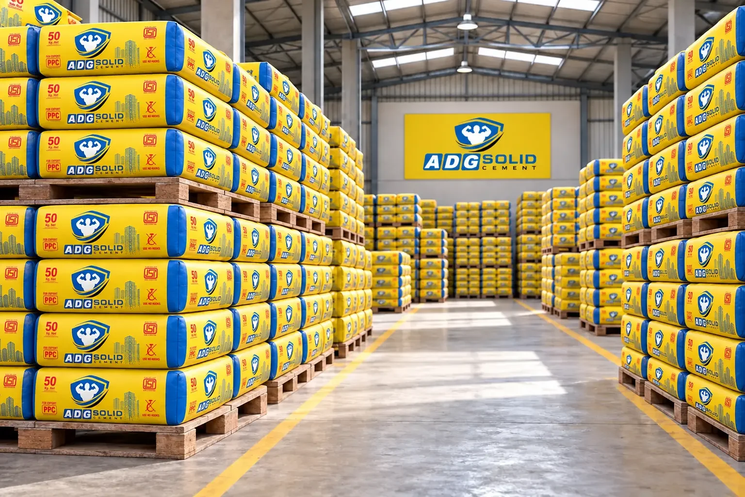 ADG Solid Cement की range &mdash; Cement के aisle का दृश्य