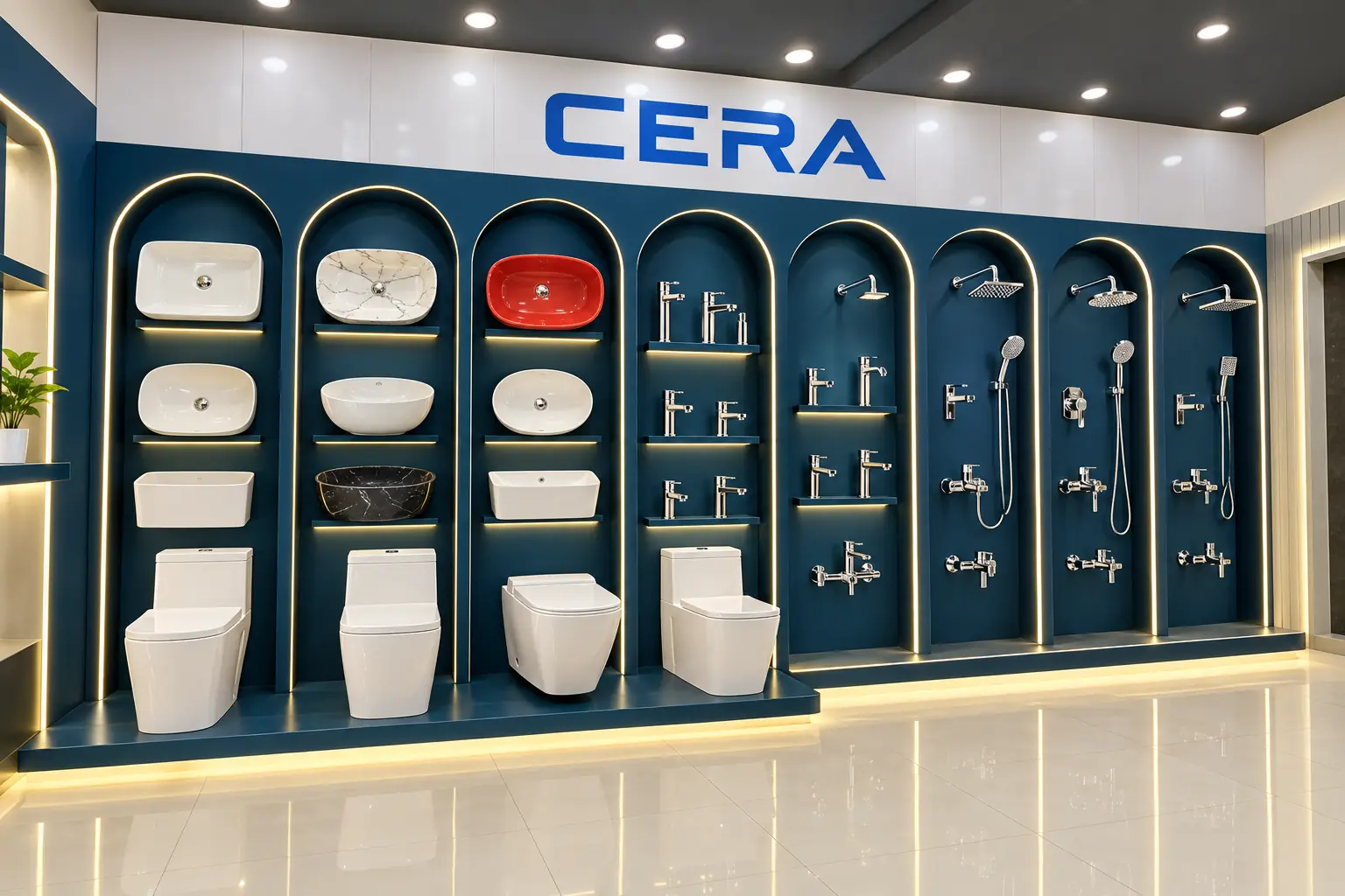 CERA के Sanitaryware का नज़दीकी display