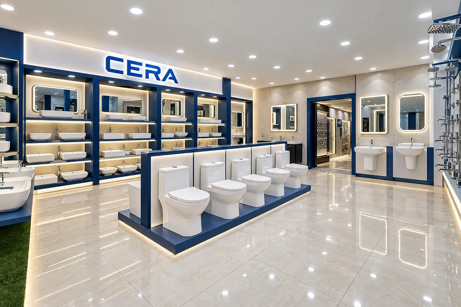 CERA के Sanitaryware का showroom दृश्य