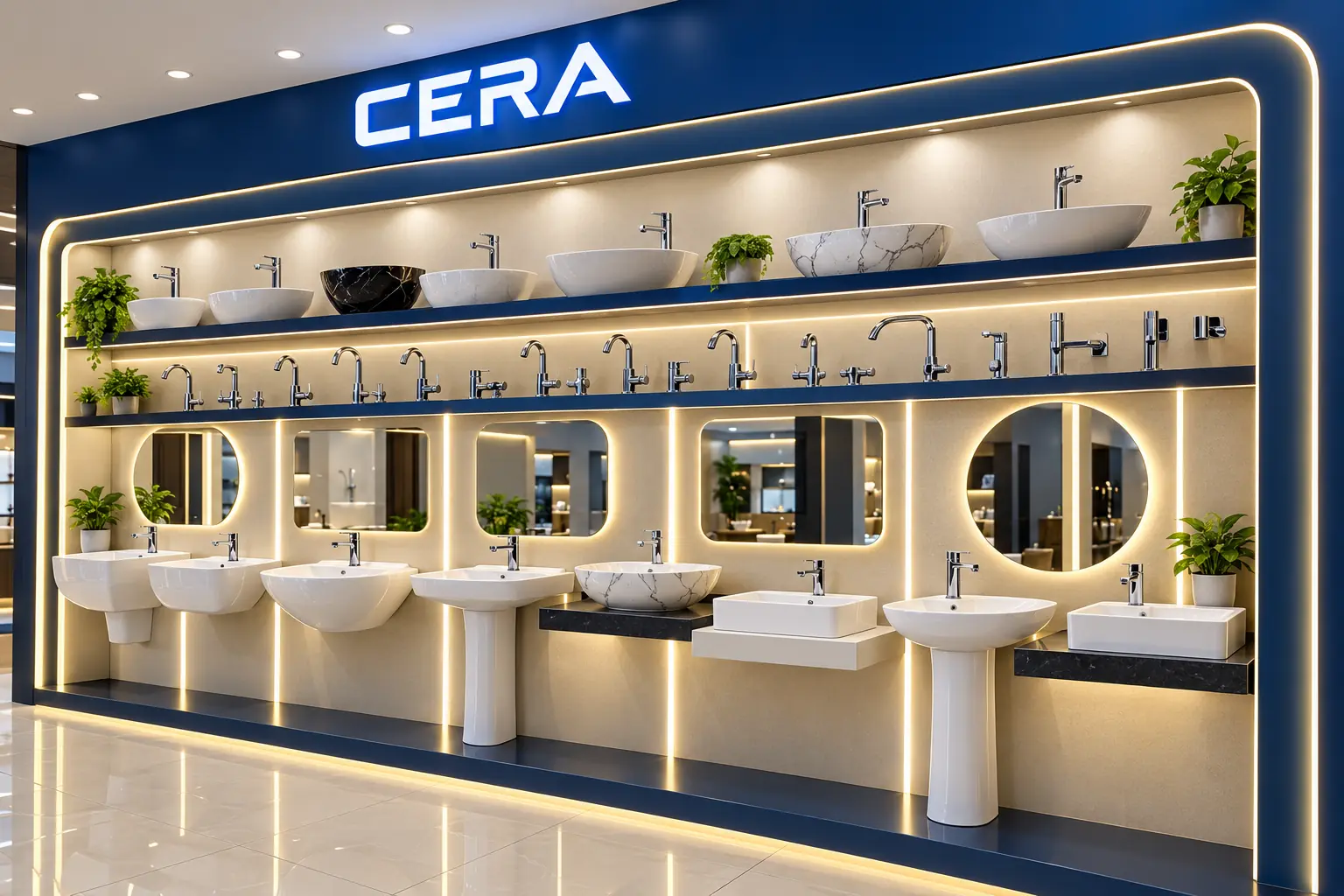 CERA की range &mdash; Sanitaryware के aisle का दृश्य