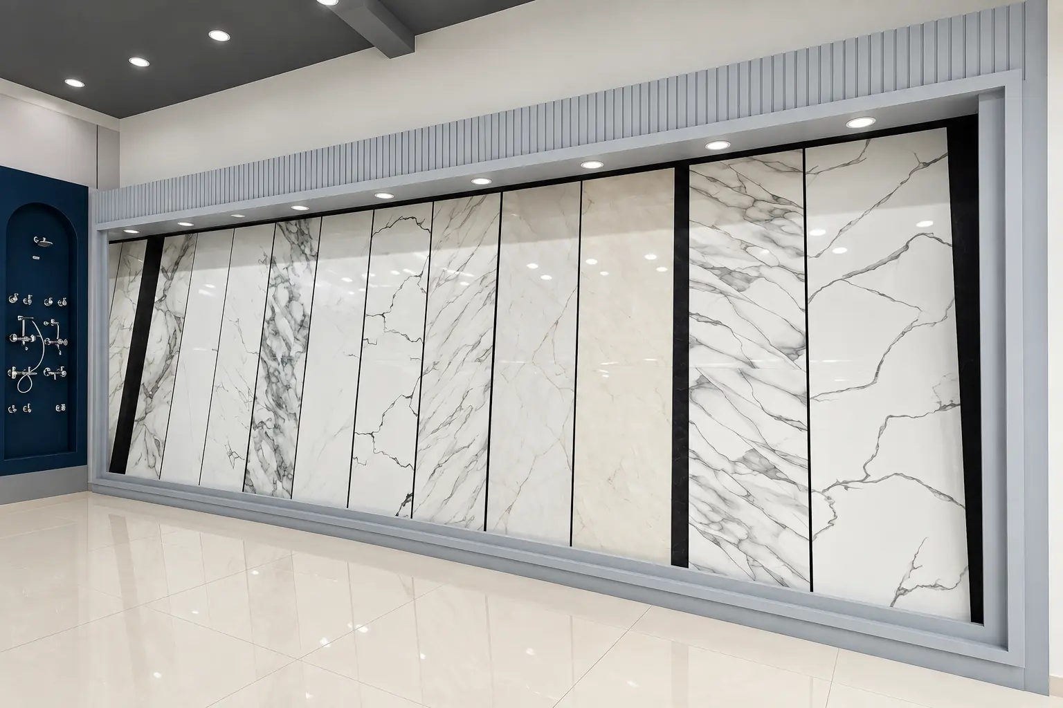 Kajaria की range &mdash; Tiles के aisle का दृश्य