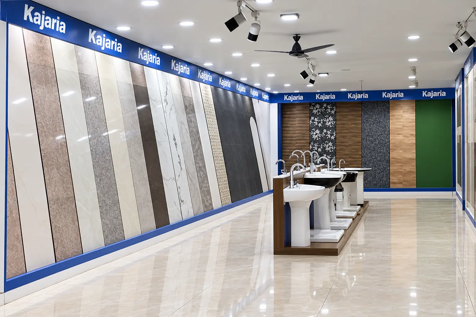 Kajaria के Tiles का नज़दीकी display