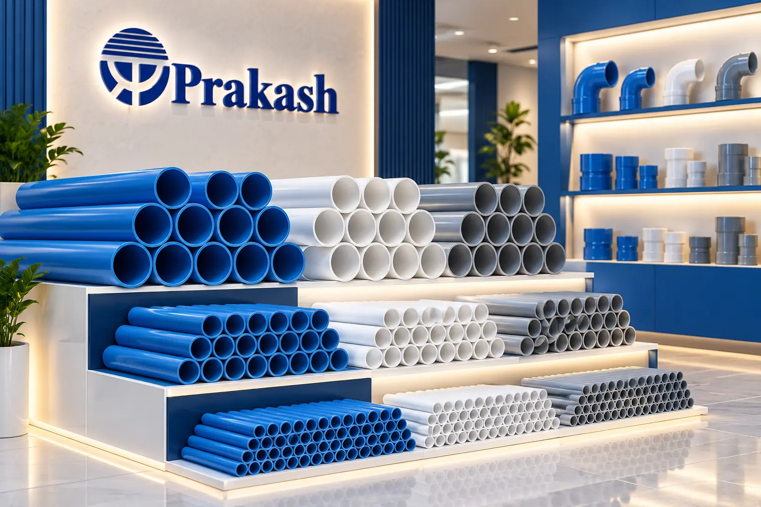 Prakash के Pipes & Fittings का नज़दीकी display
