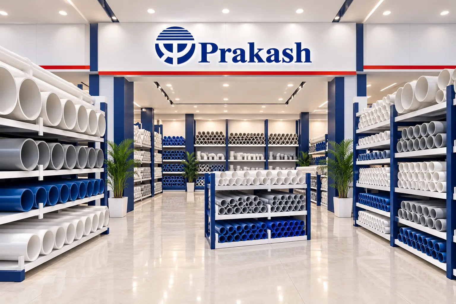 Prakash के Pipes & Fittings का showroom दृश्य