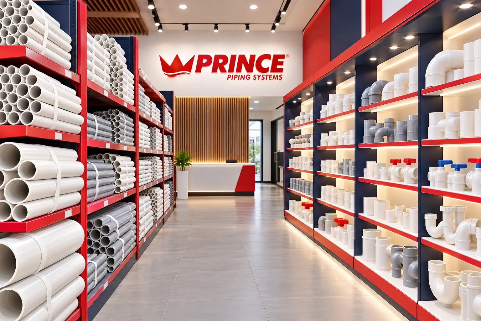 Prince की range &mdash; Pipes & Fittings के aisle का दृश्य