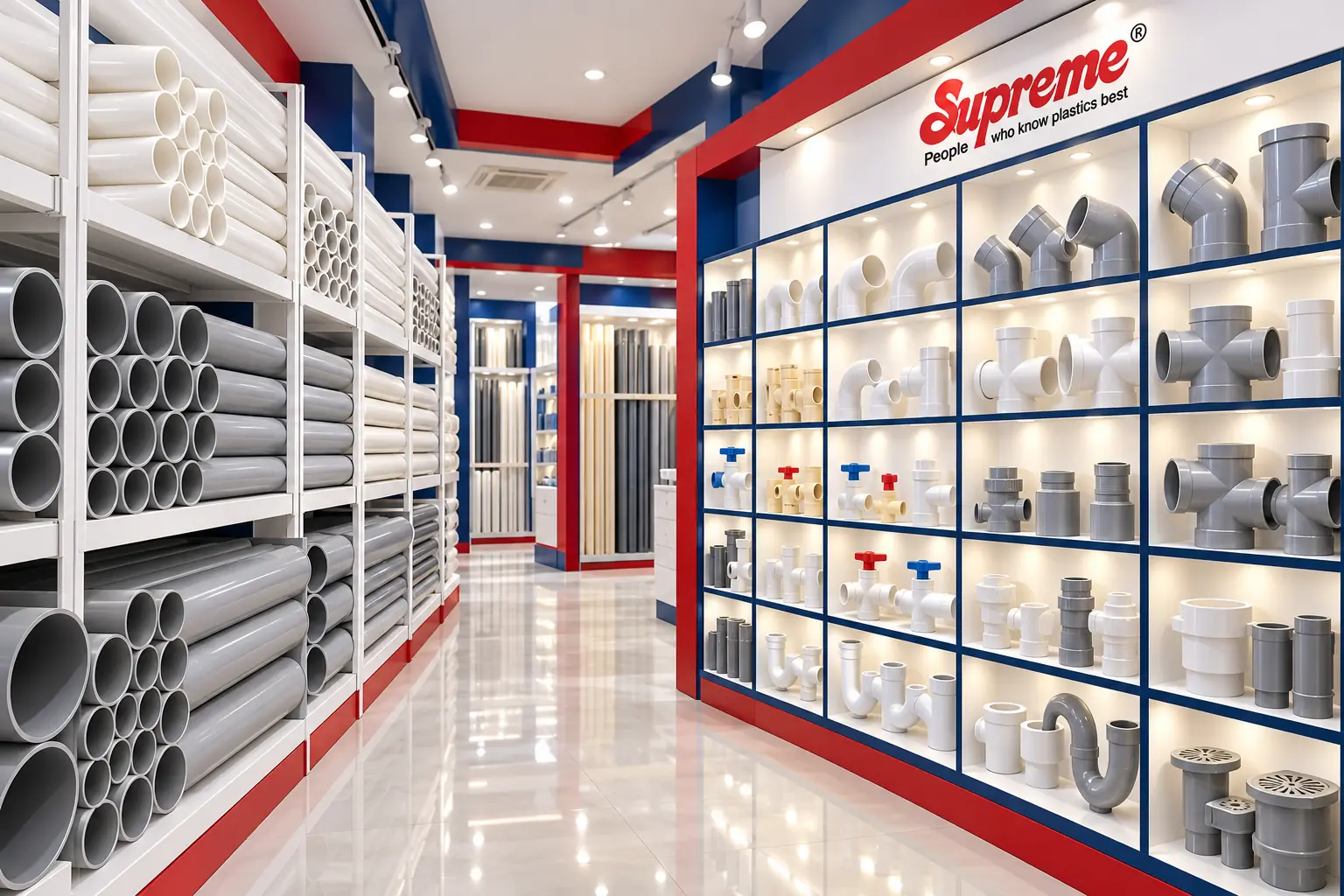 Supreme की range &mdash; Pipes & Fittings के aisle का दृश्य