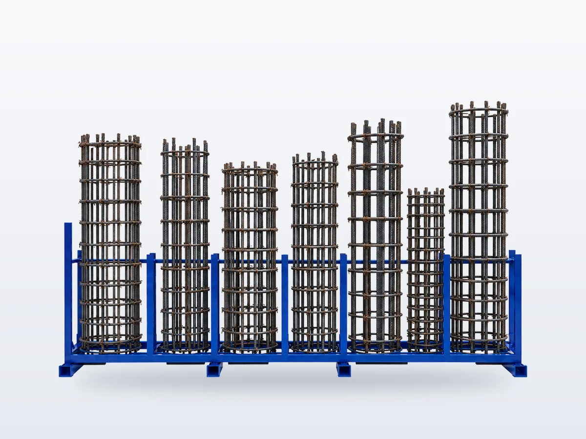 RCC Columns के लिए रेडीमेड Column Rings और stirrups का stand